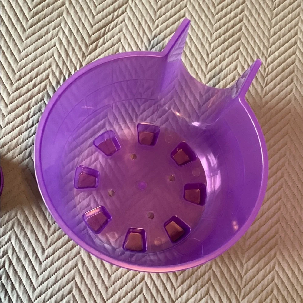 Purple Plastic Igloo and Bowl Set